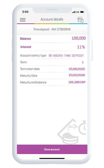 Time deposit account Bebasata